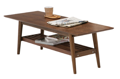 ミッドセンチュリー、ウォールナット・リビングテーブル、ライティング