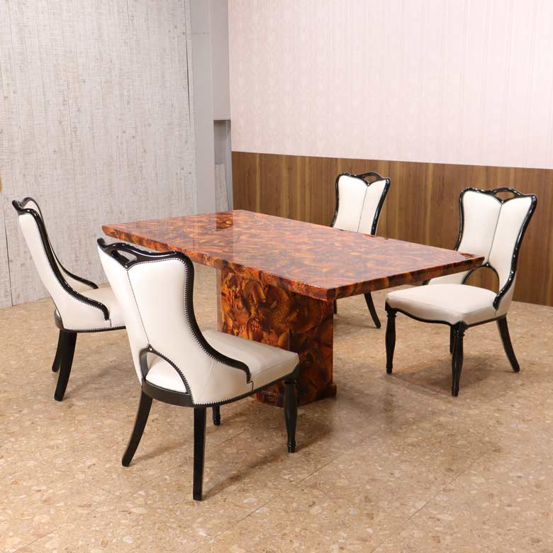 大理石 ダイニングテーブルセット 5点セット 180cm マーブル 4人用
