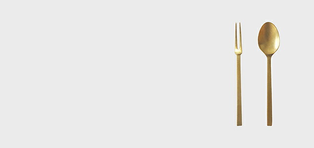 designshopオリジナルパッケージ】東屋 姫フォーク＋姫スプーン 真鍮