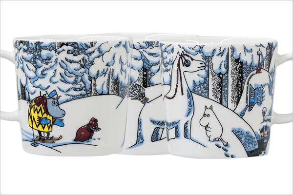 2016年冬限定】ARABIA ムーミン マグ＆ボウル Snow horse フリー