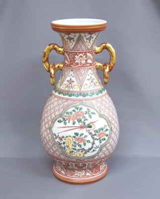 四代三浦竹泉 赤絵遊鐶 花瓶 | 茶道具 小西康のぶろぐ