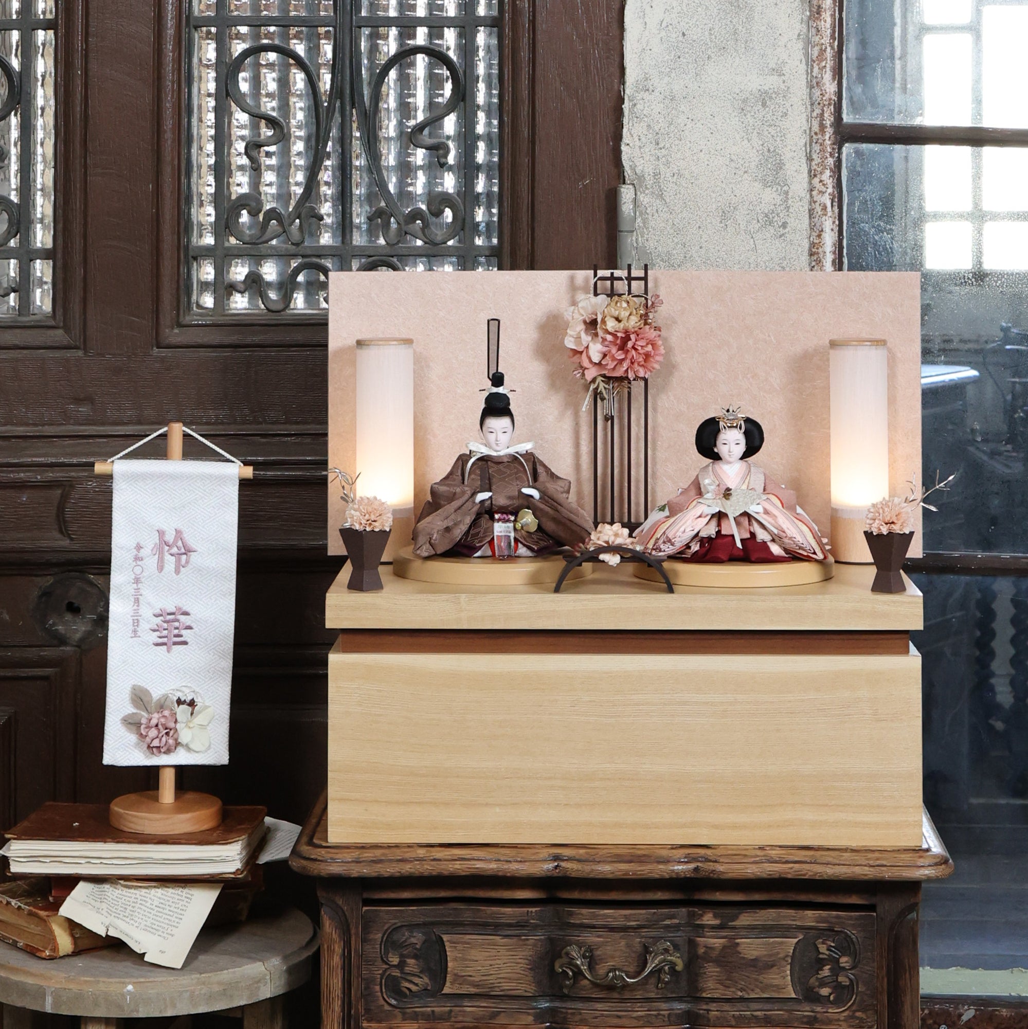 一点限り】雛人形 収納飾り HS32 一点限り】雛人形 収納飾り HS32