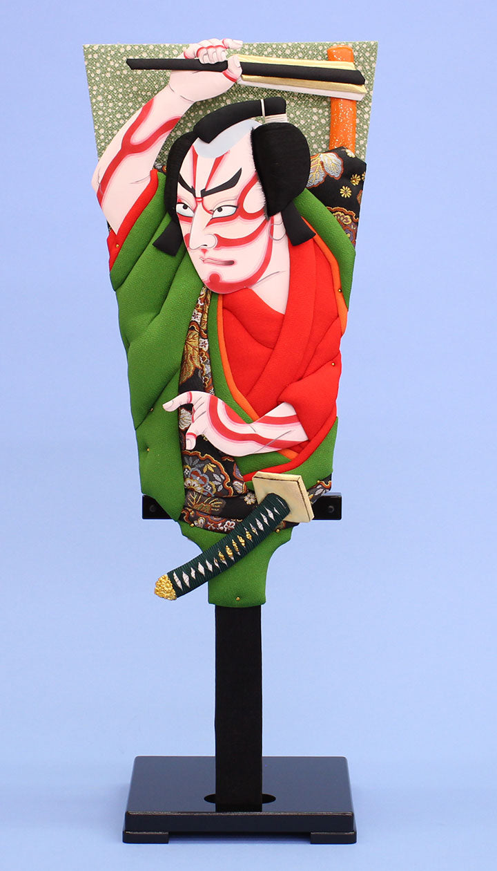 歌舞伎羽子板 20号男之助 16台付き – 寿鳳人形の東芸