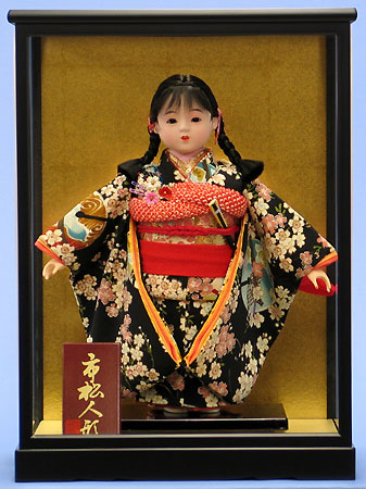 雛人形 舞踊人形 8号 市松ケース入り 黒縮緬 – 寿鳳人形の東芸