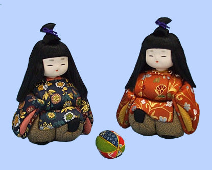 木目込み人形材料 No417 二人けまり – 寿鳳人形の東芸