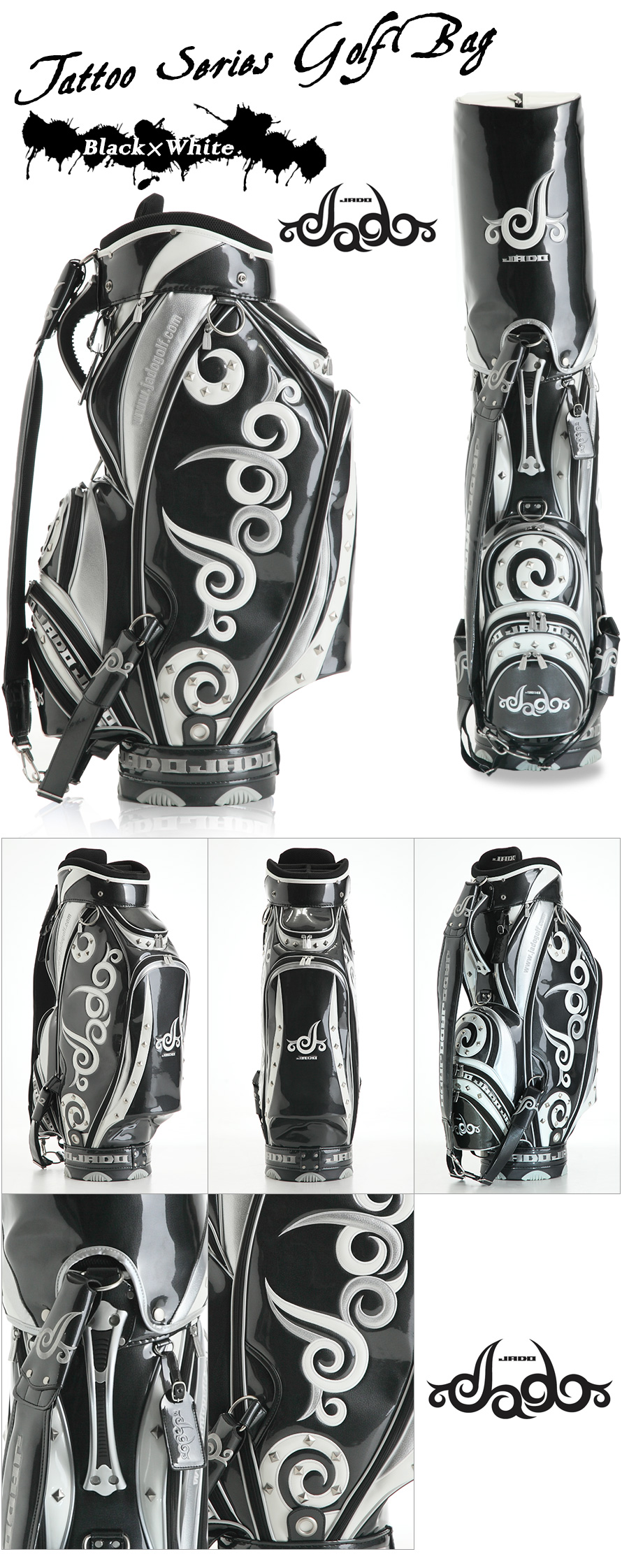 キャディバッグ ブラックホワイト ※完売御礼
