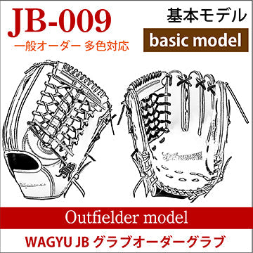オーダー】【外野手】硬式WAGYU JB(和牛JB)多色オーダーグラブ JB-009