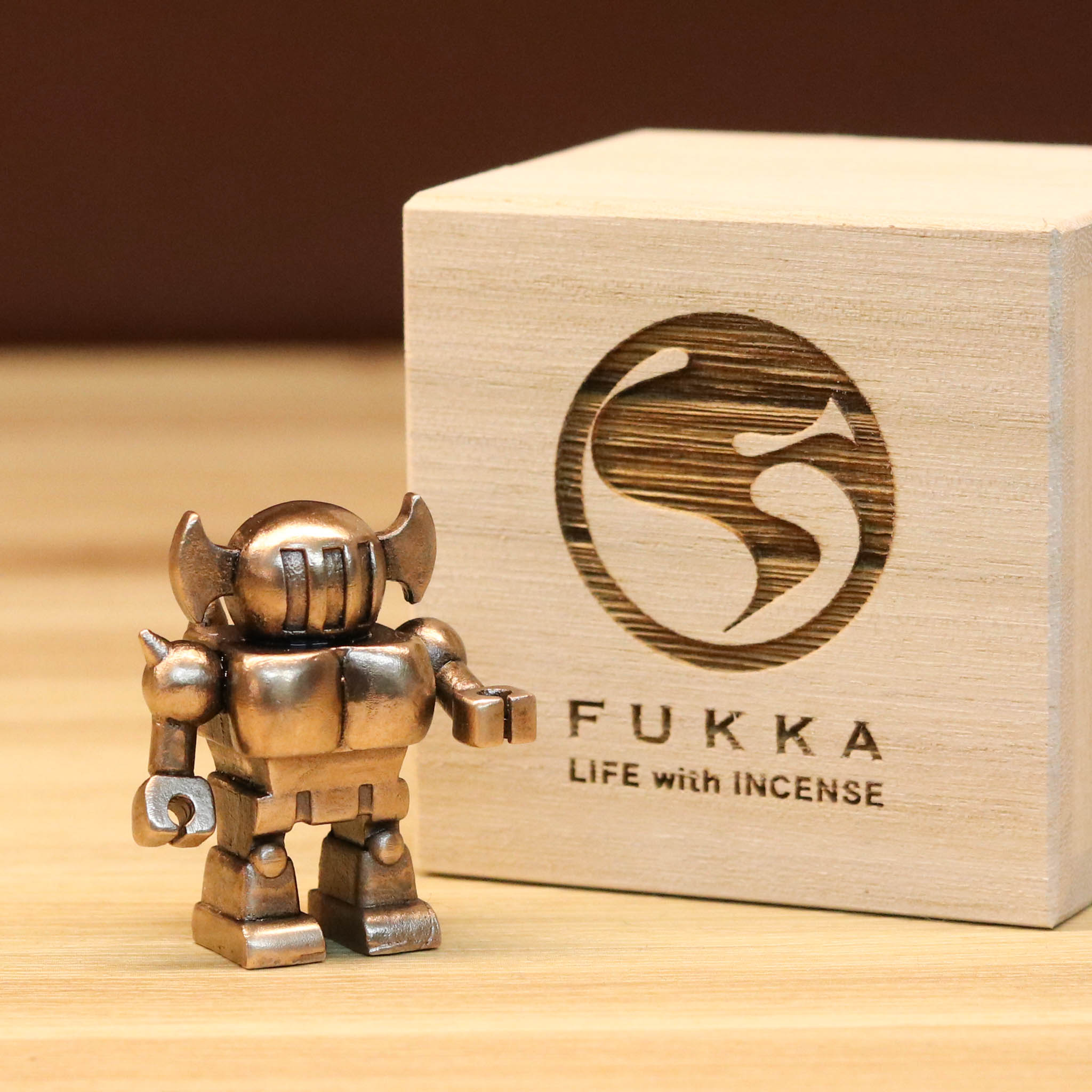 高岡銅器 香立 | 福香 ロボット 2号 | ブロンズ | 中村製作所