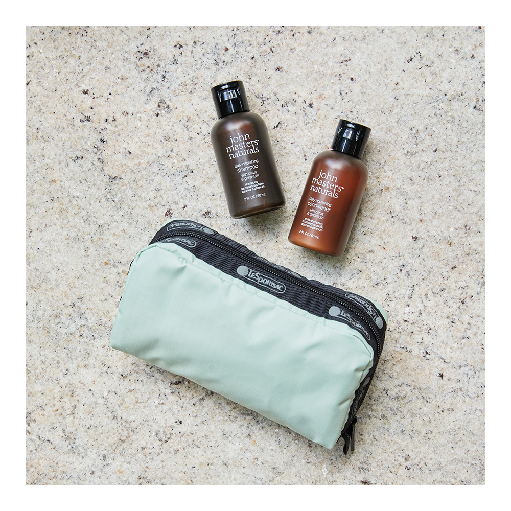 LeSportsac×john masters organics hair trial gift（FROSTY GREEN