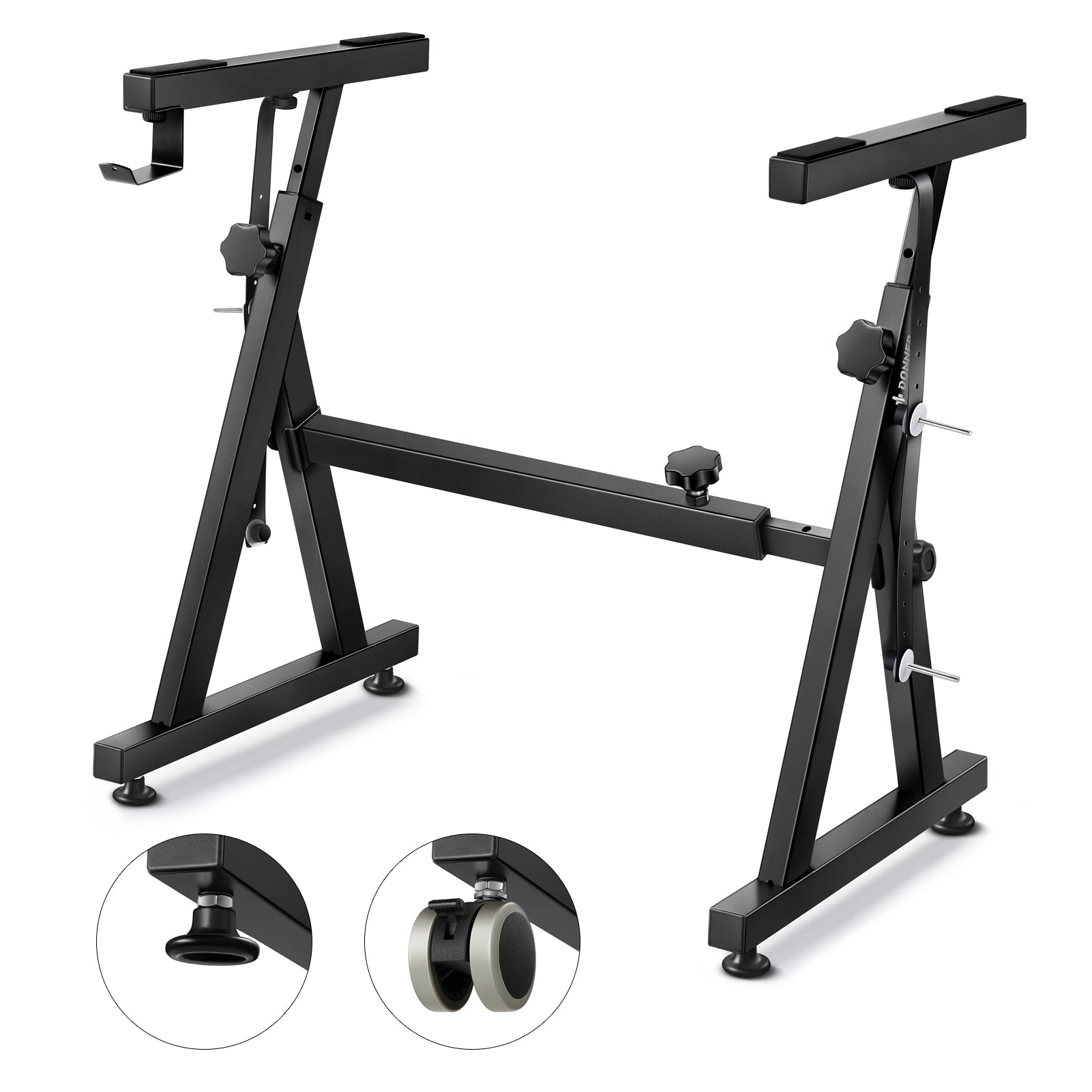 Z型 汎用型 高さ調節可能 キャスター付き キーボードスタンド Donner