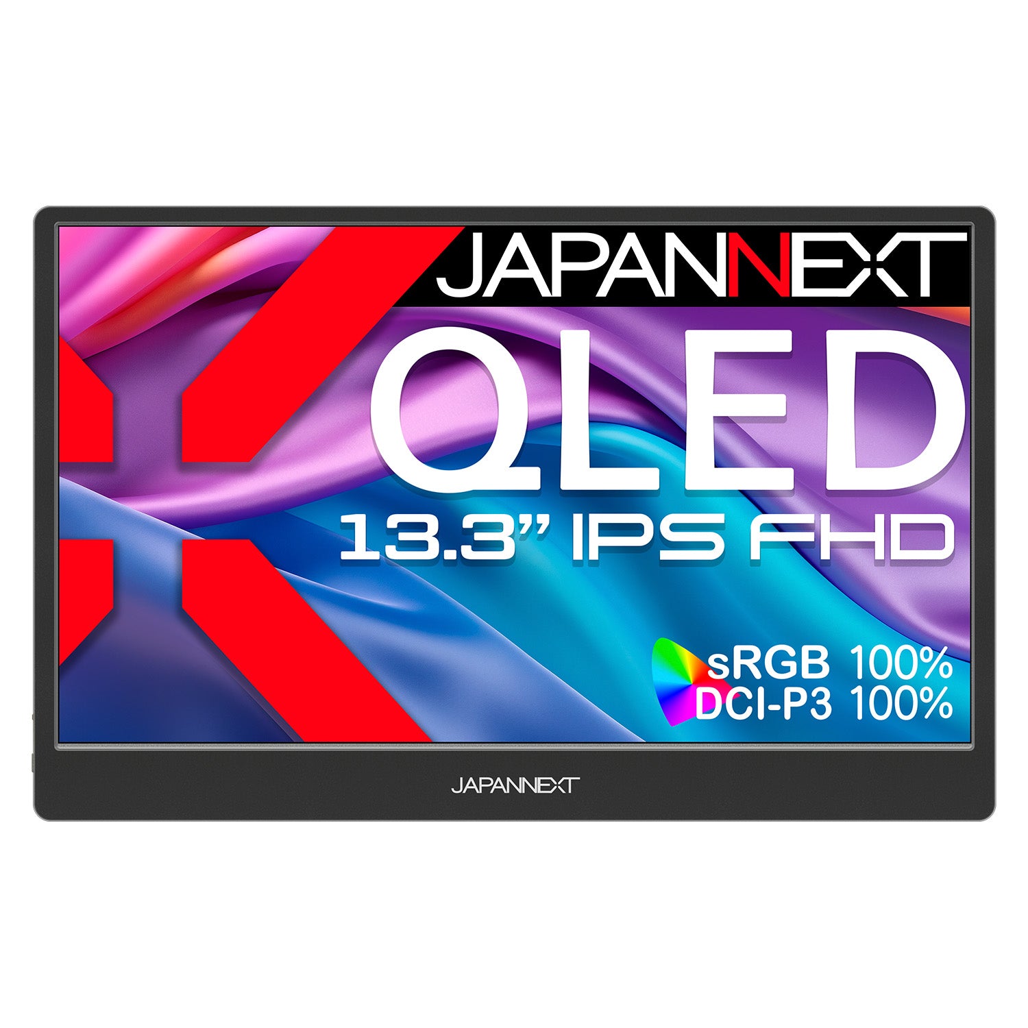 JAPANNEXT 13.3インチ IPSパネル搭載 QLED(量子ドット)テクノロジー