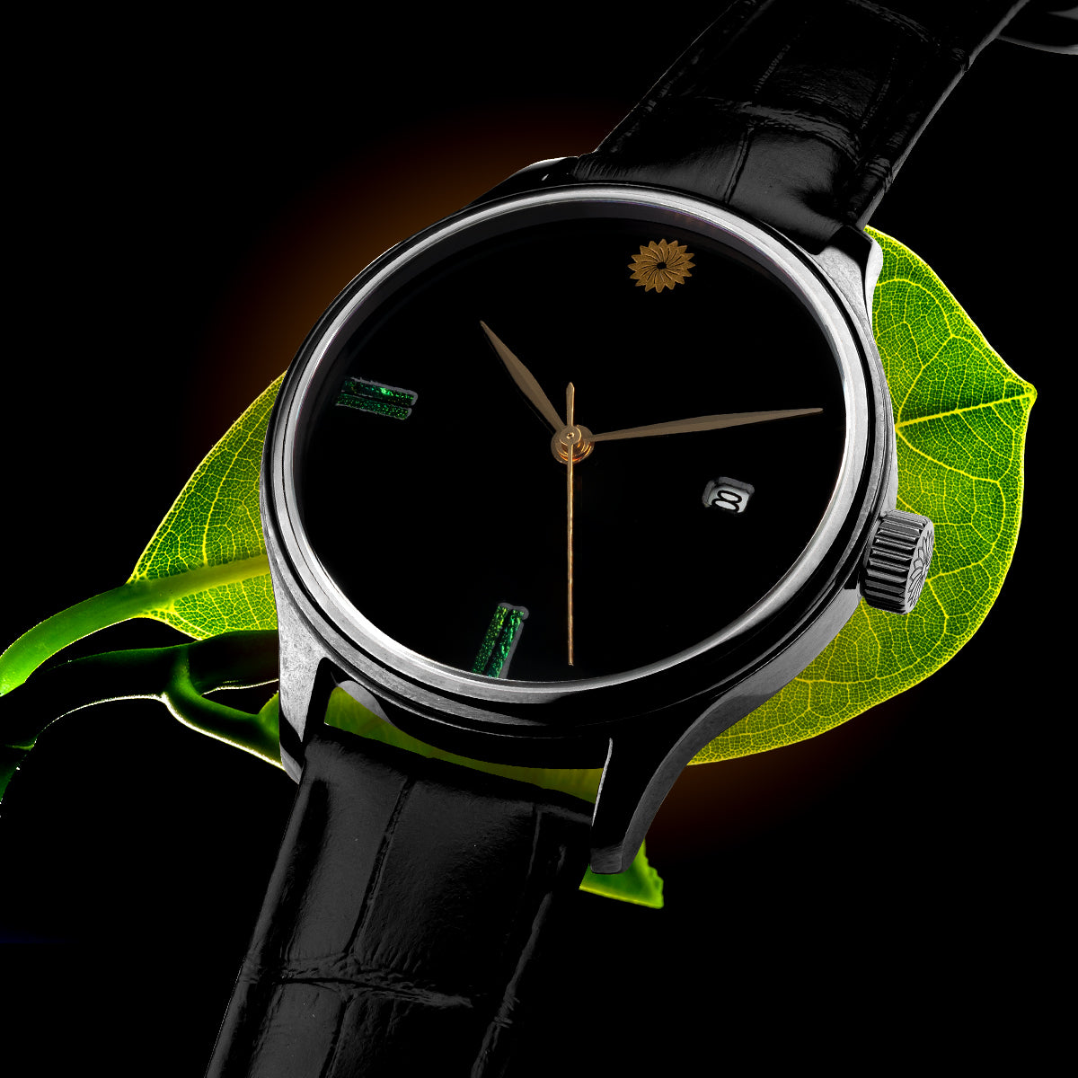 ドリームウォッチ・漆・玉虫羽根蒔絵 日本製 伝統工芸品 自動巻き