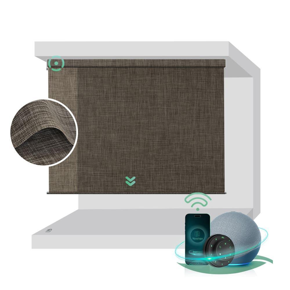 Yoolax 電動 オーダーカーテン 外付けロールスクリーン | 採光＆1級