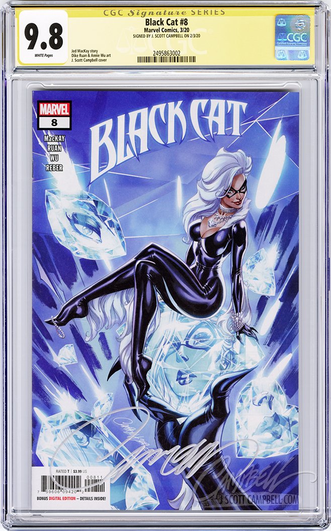 CGC 9.8 SS Black Cat #8 'retail' JSC