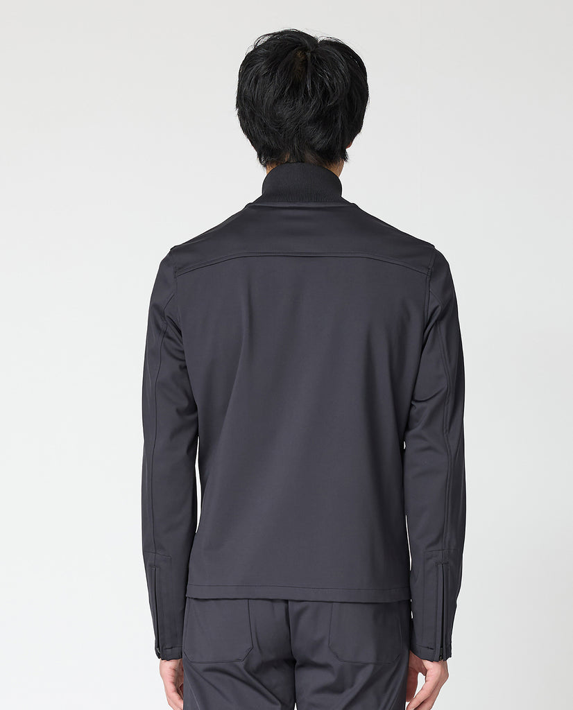 043_N 24HR-WEARABLE スタンドカラー ライダースリブブルゾン – K-3B