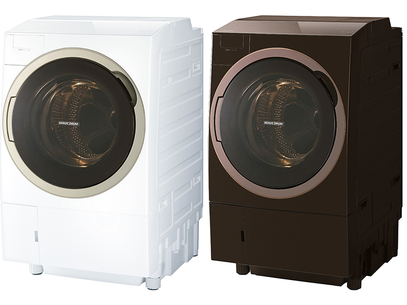 東芝、温水洗浄で動物性油もしっかり落とせるドラム式洗濯乾燥機