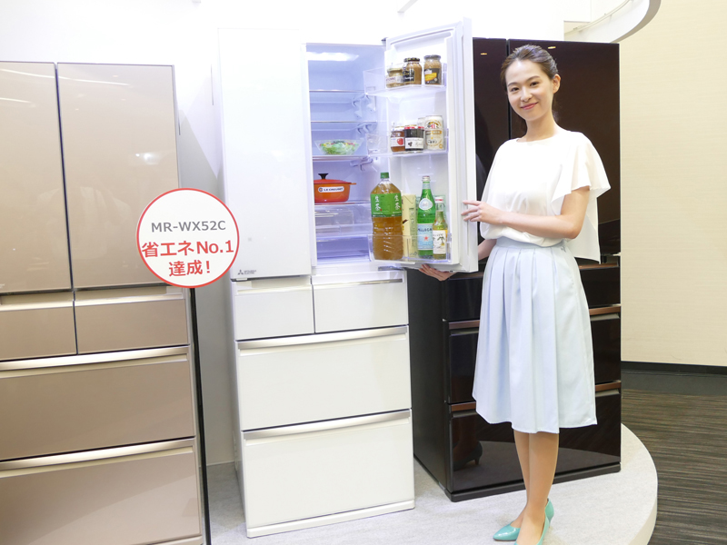三菱電機、省エネNo.1を達成した容量517Lの冷蔵庫「置けるスマート大
