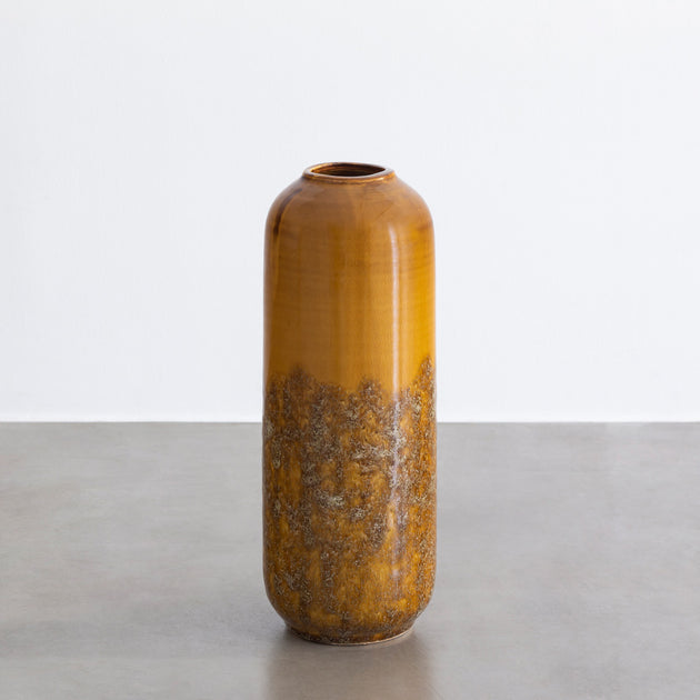 Ceramic - Deco セラミック フラワーベース Lサイズ オーカー（非耐水