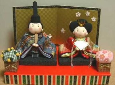 ちりめんの手作りお雛様/雛人形です。 - 和布・和生地・ちりめん生地