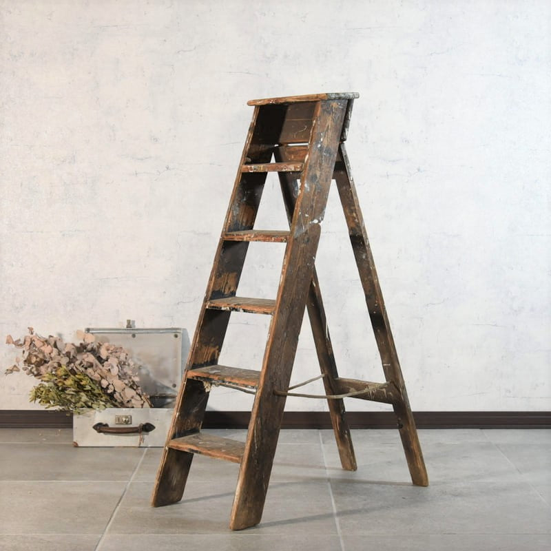 L3710-105 英国アンティーク ラダー ステップラダー プランター