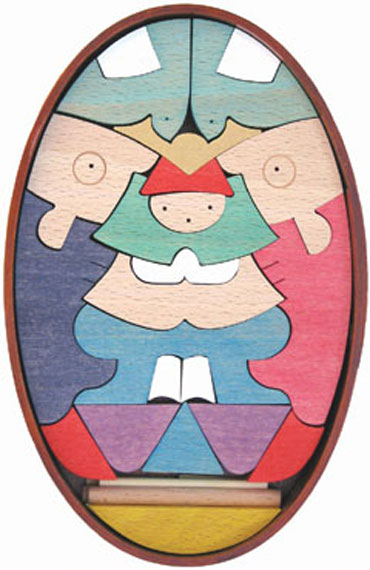 小黒三郎 組み木 五月人形 楕円鯉武者 木のおもちゃ専門店 こどもの木