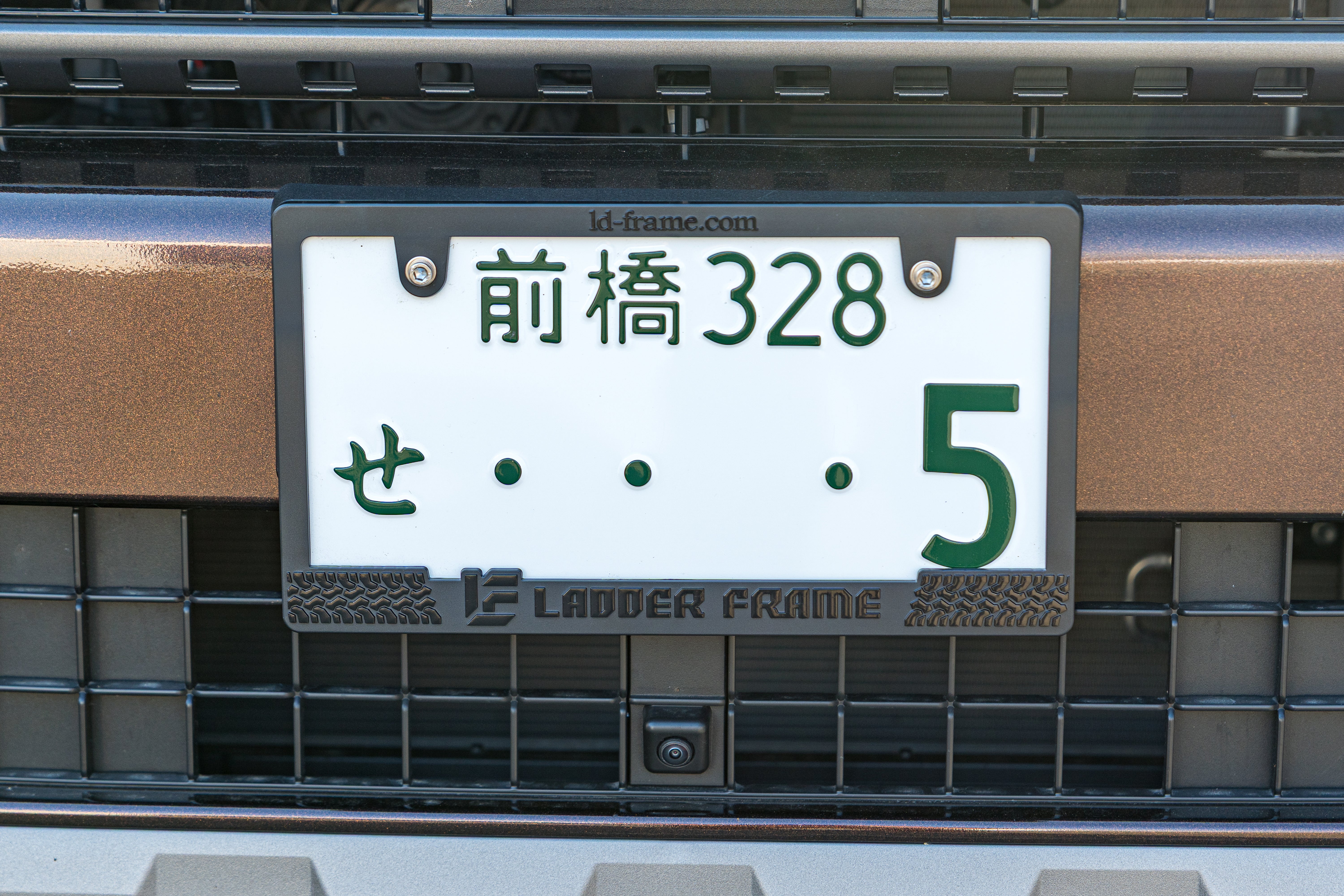 ナンバーフレーム 立体 ラダーフレーム オリジナル LADDER FRAME ブラック