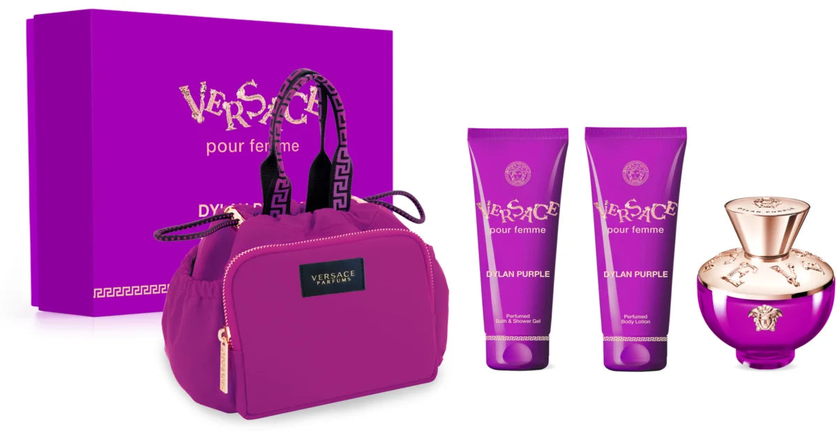 Versace Dylan Purple 100ml EDP + 100ml Shower Gel + 100ml Body