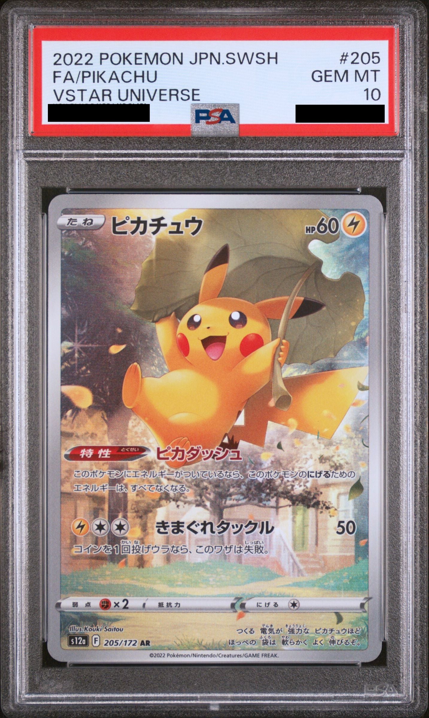 Pokémon card PSA 10 Pikachu 205/172 VSTAR Universe JAP – Pika