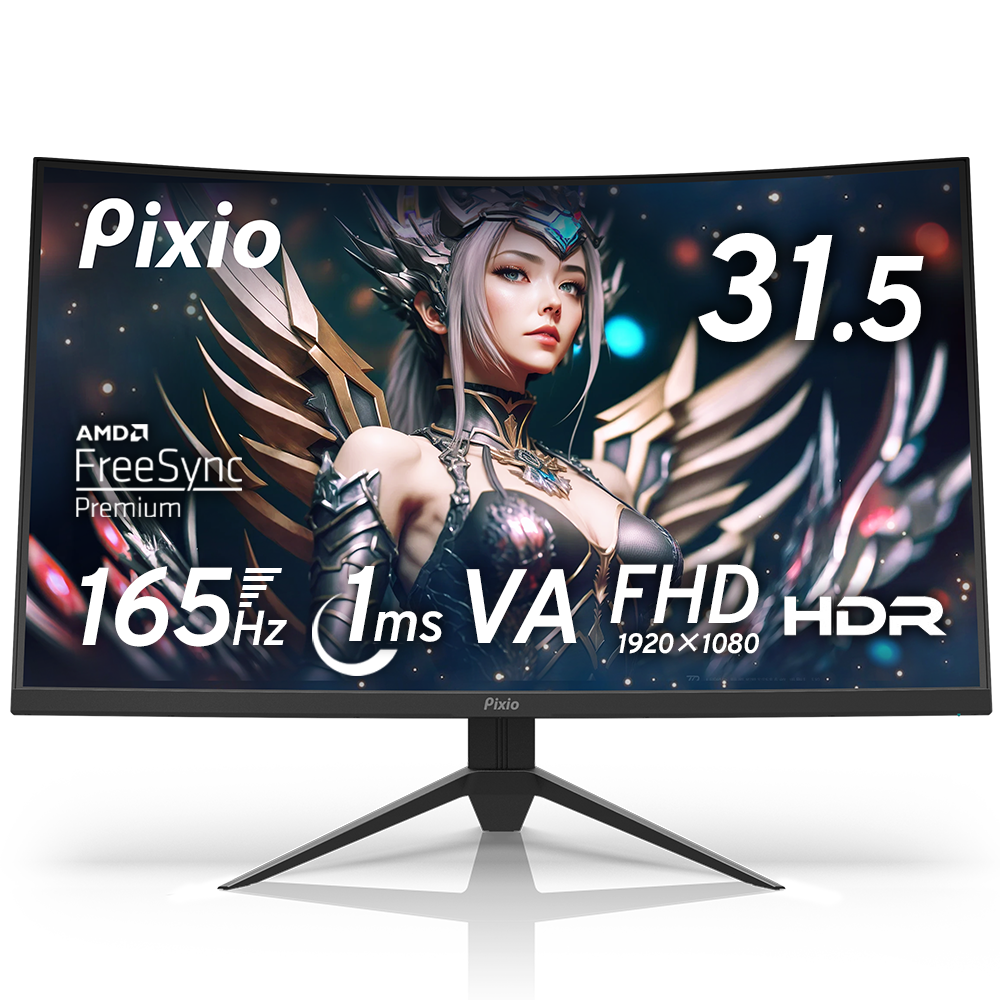 PXC325 | 31.5インチ 165Hz FHD VA 湾曲ゲーミングモニター | Pixio