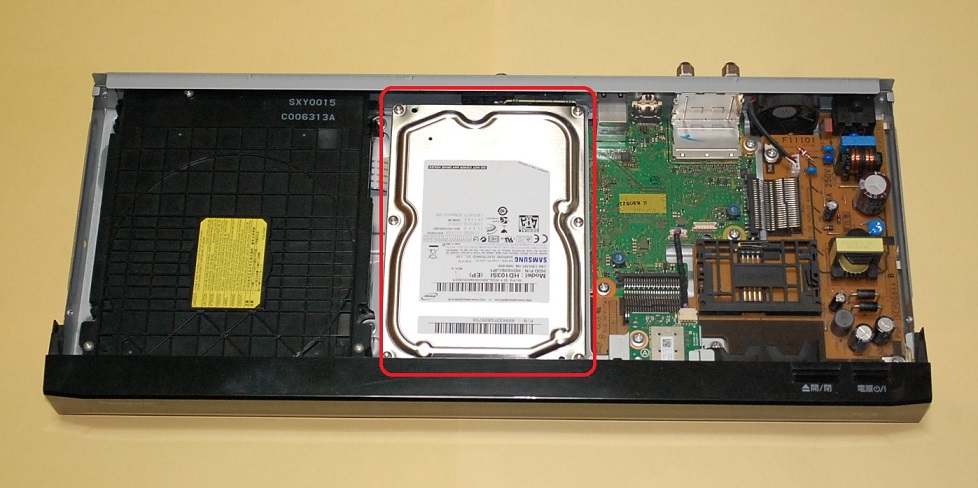 パナソニック DIGA ブルーレイレコーダー DMR-BRW1010 ハードディスク