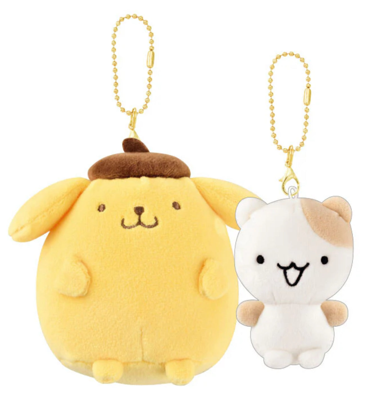 Pompompurin & Muffin Jinbei Style Romper Magnetic Plush Keychain
