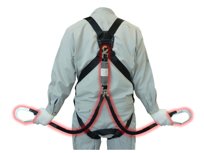 伸縮ロープ式ランヤードセット