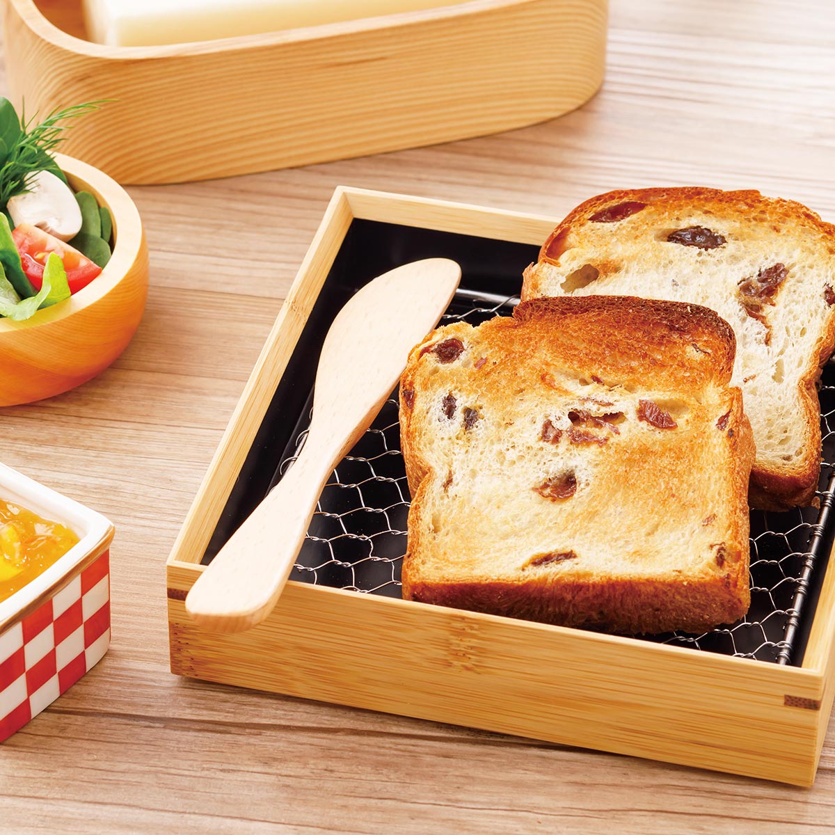 取り寄せ商品】竹・天ぷら盛皿（ステンレス目皿付） 正角5寸 内黒