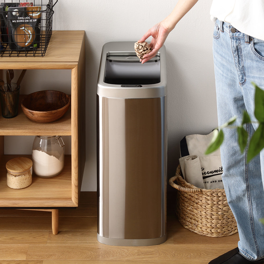 自動開閉センサー付き ゴミ箱 (シャッター開き）50L/ニオイ漏れし