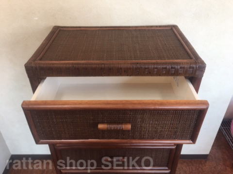 カザマ籐ラタンチェスト、風間籐ラタン収納家具、籐ラタンたんす