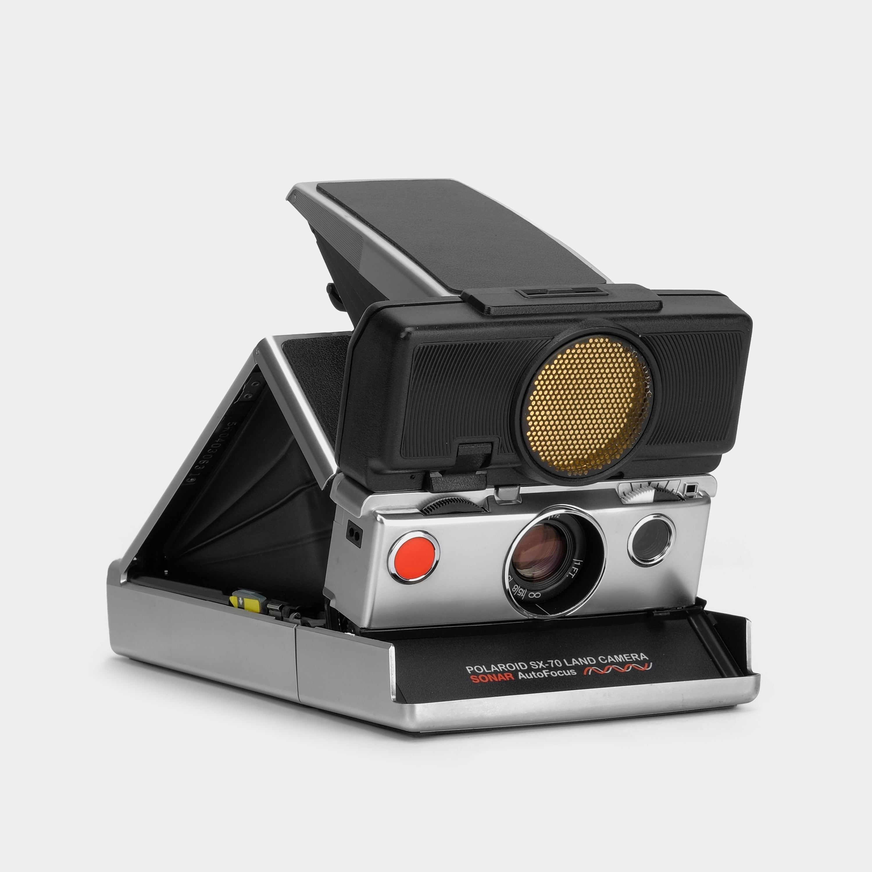 Polaroid SX-70 Sonar Autofocus Chrome Folding Instant Film Camera