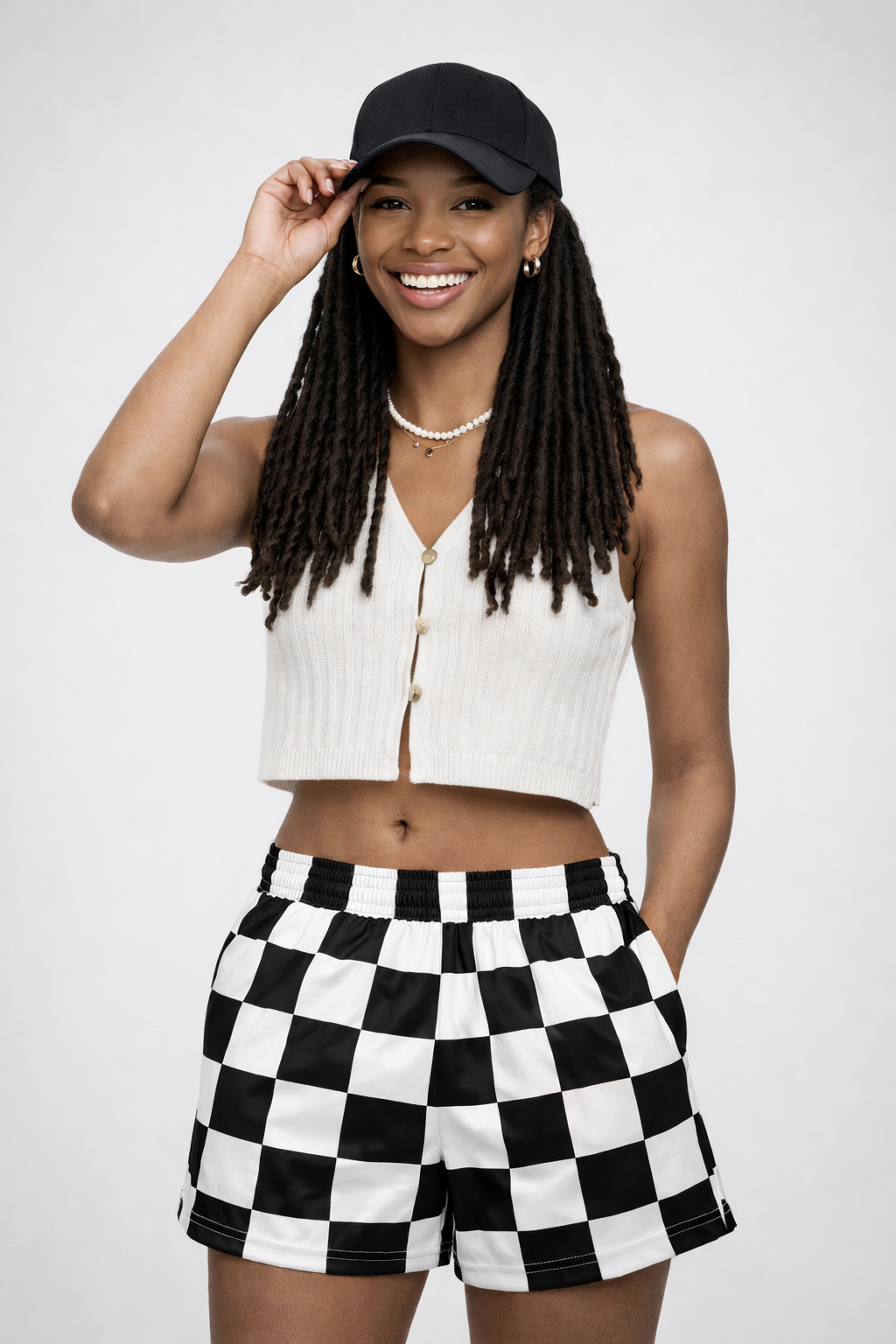 RF-Wear Women's Checkered Shorts - Black/White – RFwear