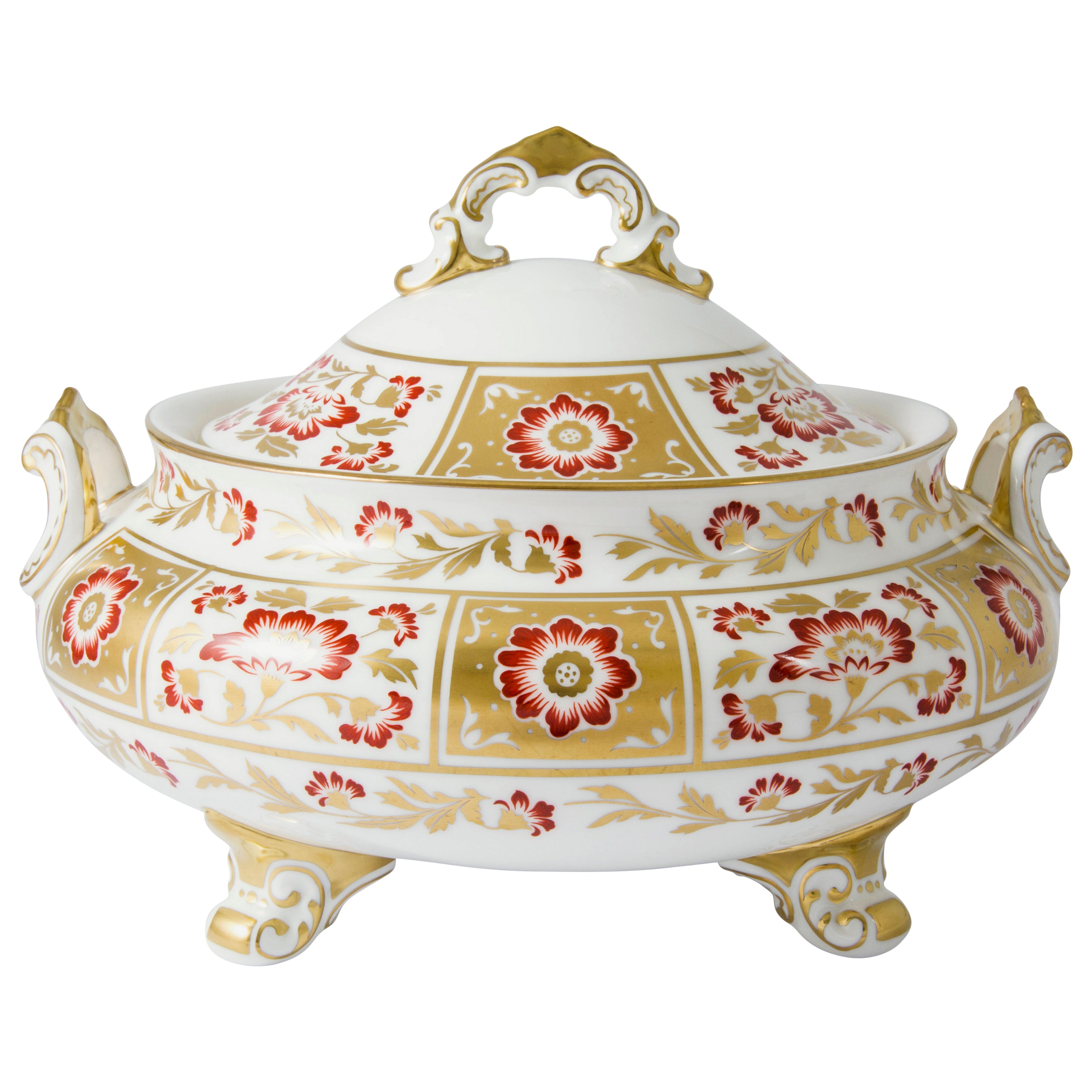 ダービーパネル レッド 蓋付き野菜皿(1700ml) – ロイヤルクラウンダービー