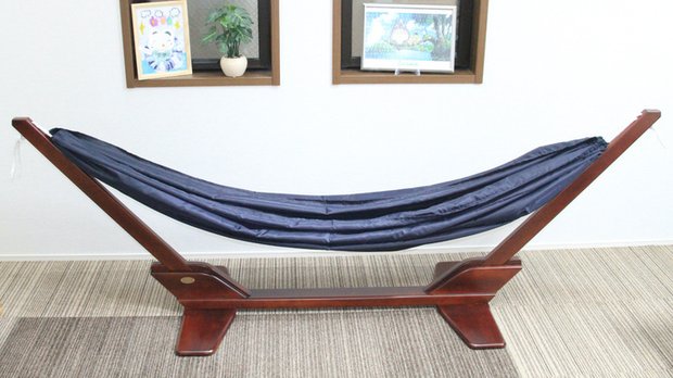 ブラウン】ハンモックスタンド＋パラシュート生地ハンモック – Makuake