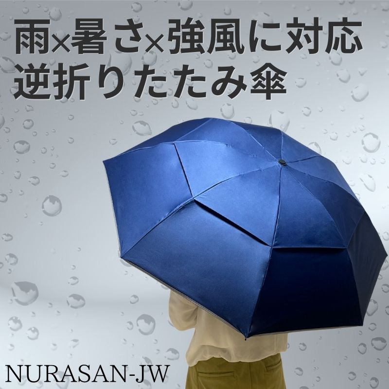 雨x暑さx強風に対応した逆折りたたみ傘「NURASAN-JW」 – NIGオンライン