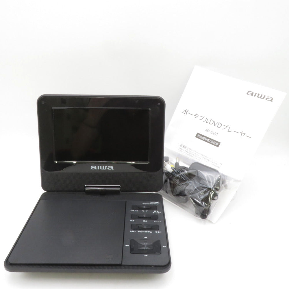 AIWA アイワ 7インチ ポータブルDVDプレーヤー XD-DW1 ※リモコン欠品
