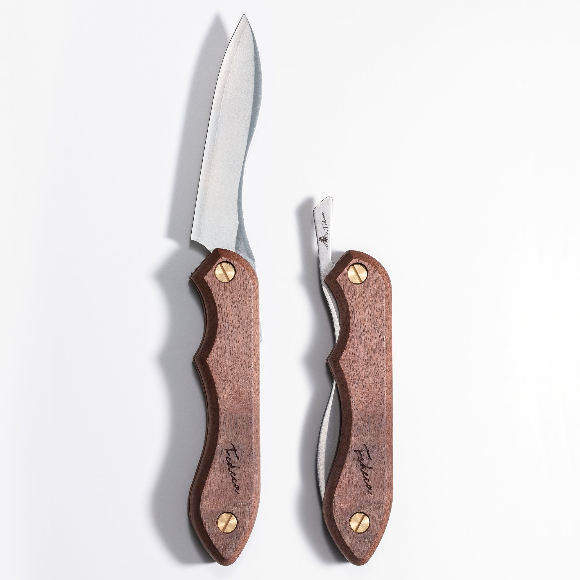 天然木】折畳式料理ナイフ プレーンウォルナット 8,800円