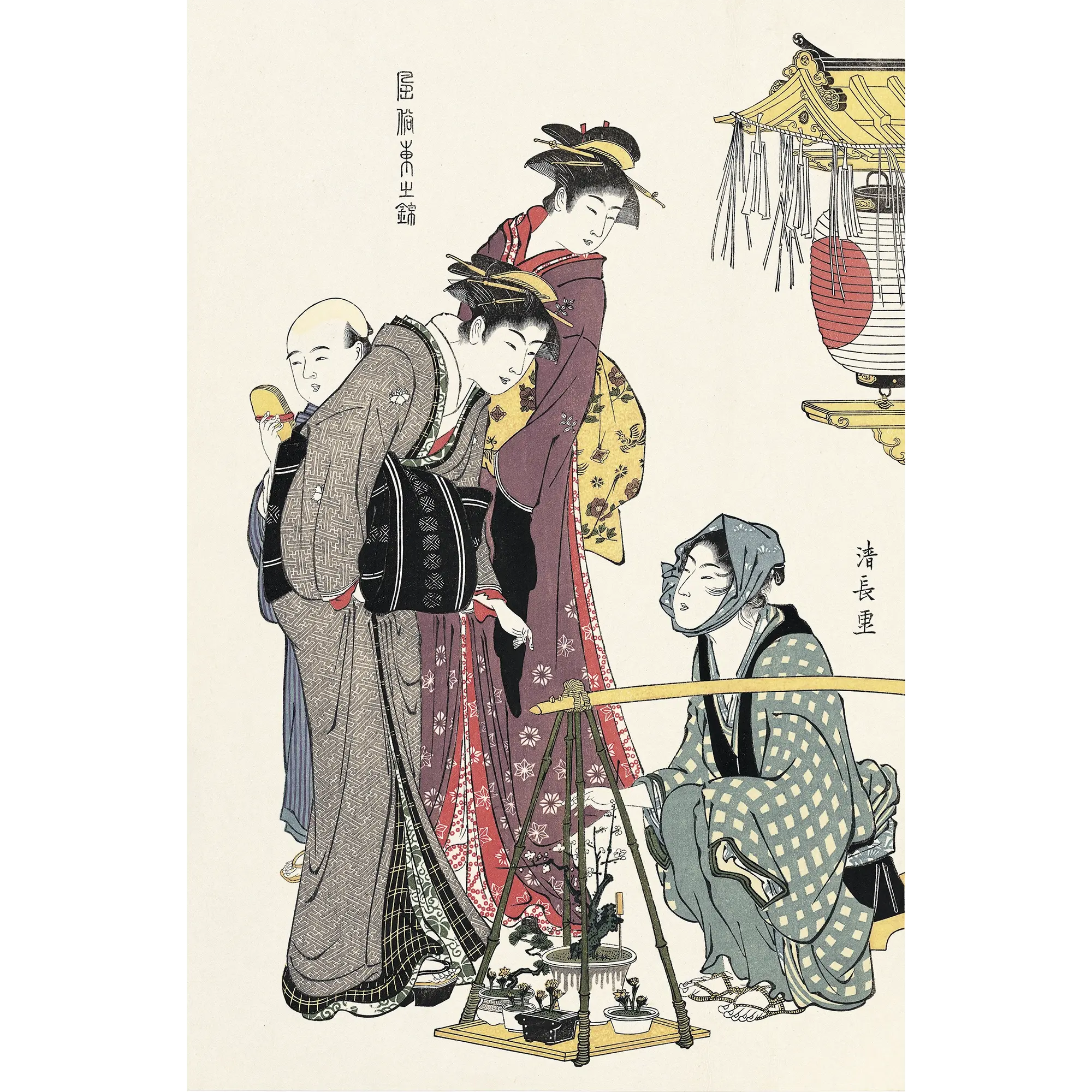 Torii Kiyonaga（鳥居清長） 鳥居清長「風俗東之錦 盆栽売り