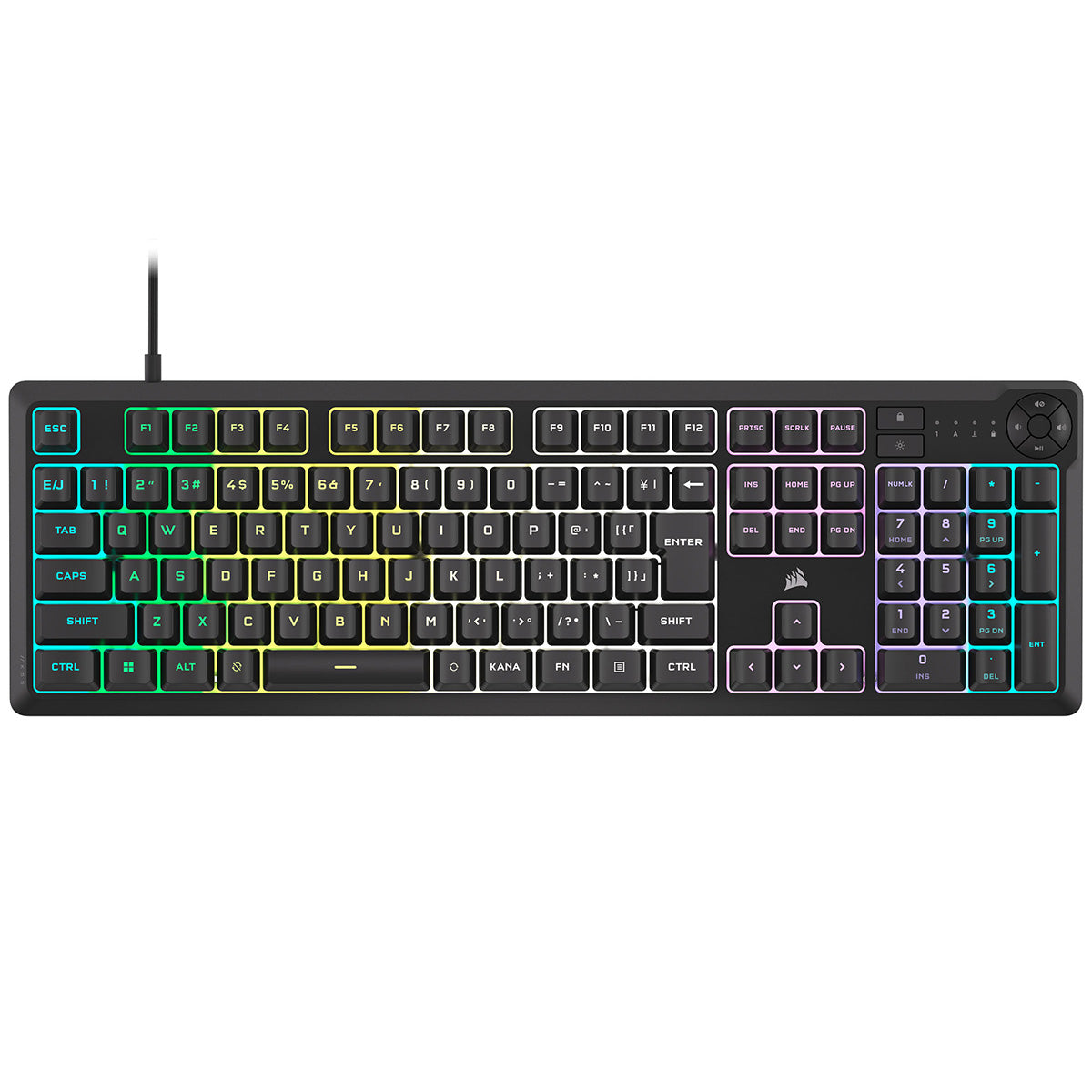 Corsair K55 CORE RGB 日本語配列(かな無し) 有線 フルサイズ 防滴