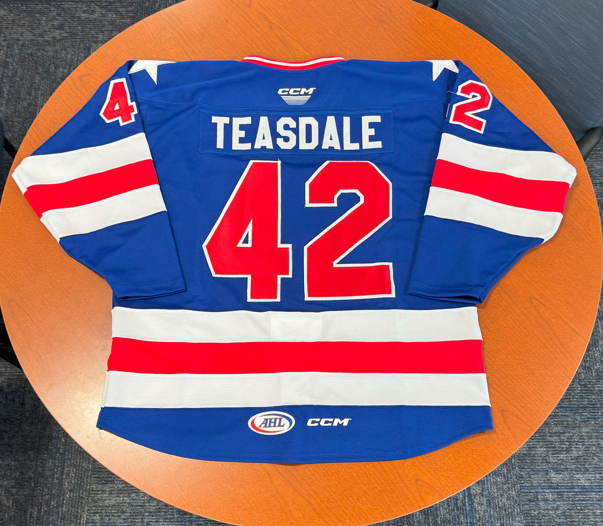 42 Joel Teasdale Miracle on Ice Jersey 2024-25 – Syracuse Crunch