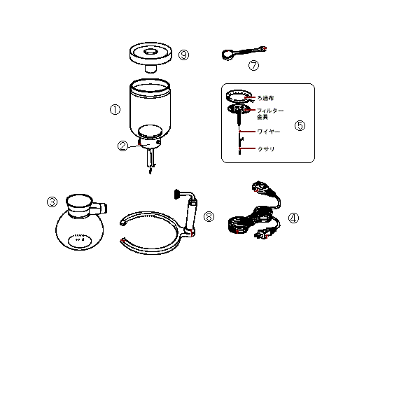 CM-D853 サイフォン式コーヒーメーカー アフターパーツ – ツインバード