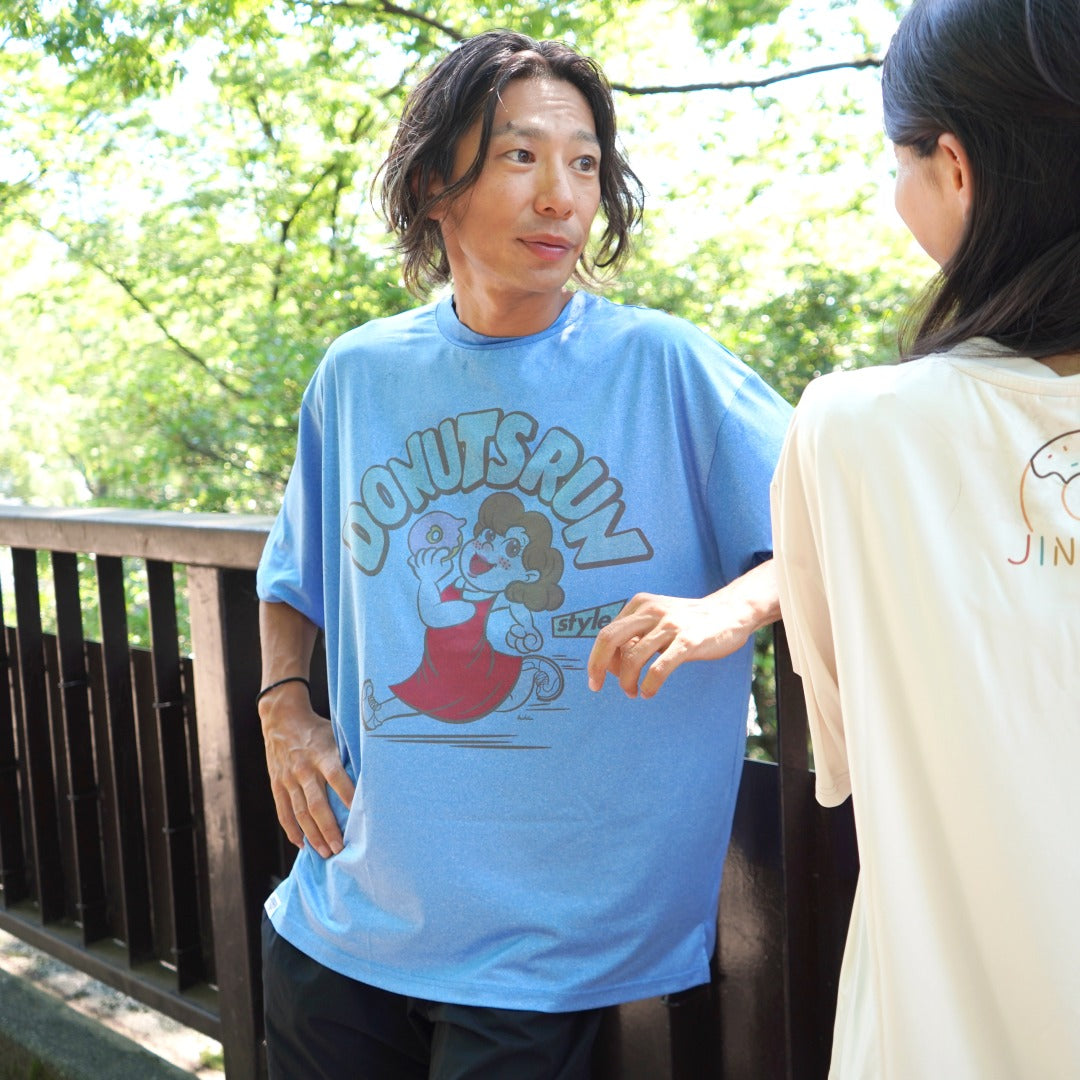 Style | I LOVE DONUTS RUNNING TEE by JINGER (Blue) – Runtrip Store
