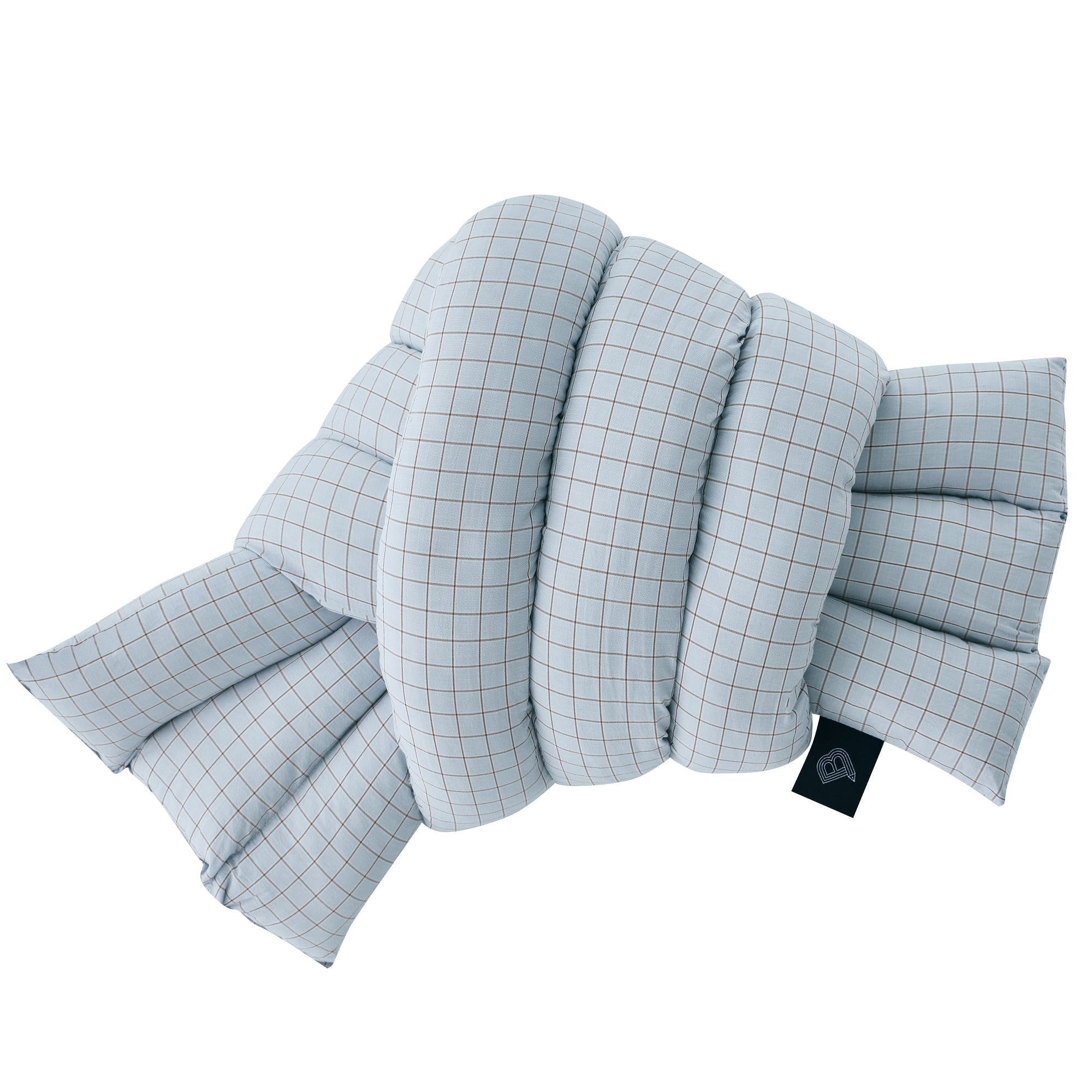 Musubi Cushion - Cotton Check | Vintage Blue Grid