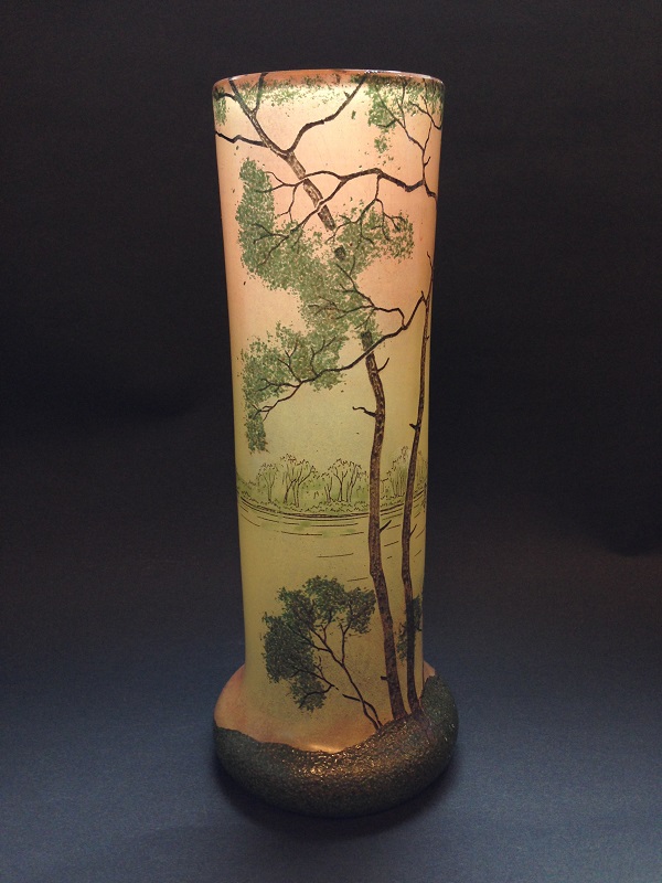 フランスアンティーク ルグラ・アールヌーボー エナメル彩風景 - Grand