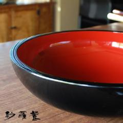 木地鉢（こね鉢） 赤黒 尺八寸(外寸約48cm) 木地鉢（こね鉢） 蕎麦工房